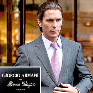 Christian Bale, Bruce Wayne, Giorgio Armani Christian Bale, Bruce Wayne, Giorgio Armani